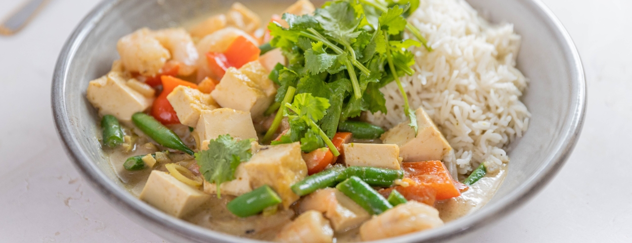Prawn and Tofu Green Curry