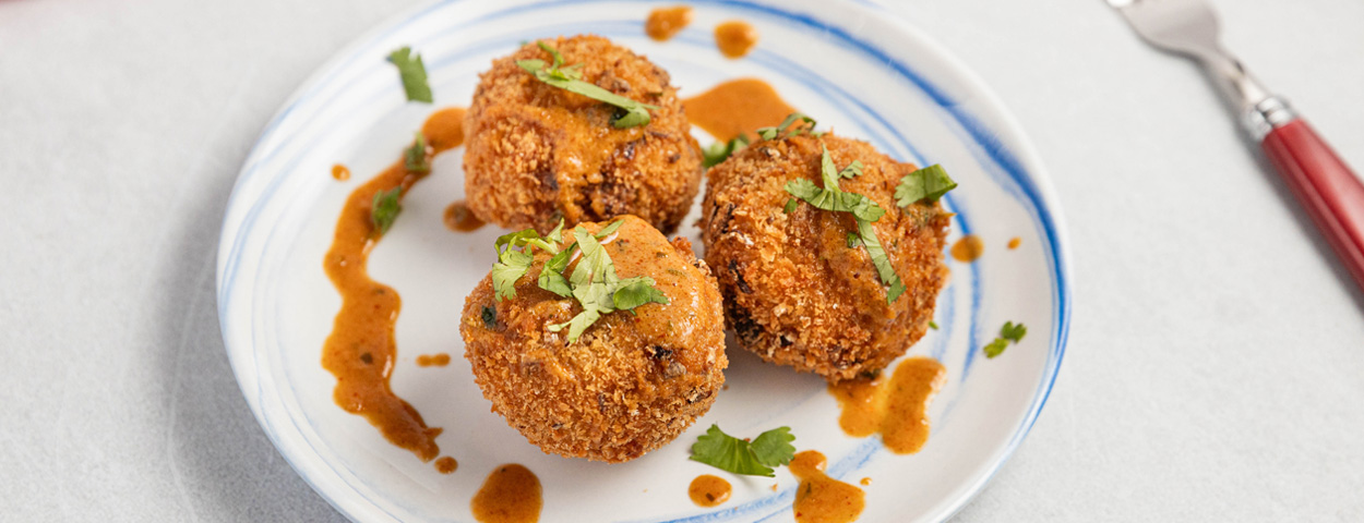 Red Curry Salmon Arancini