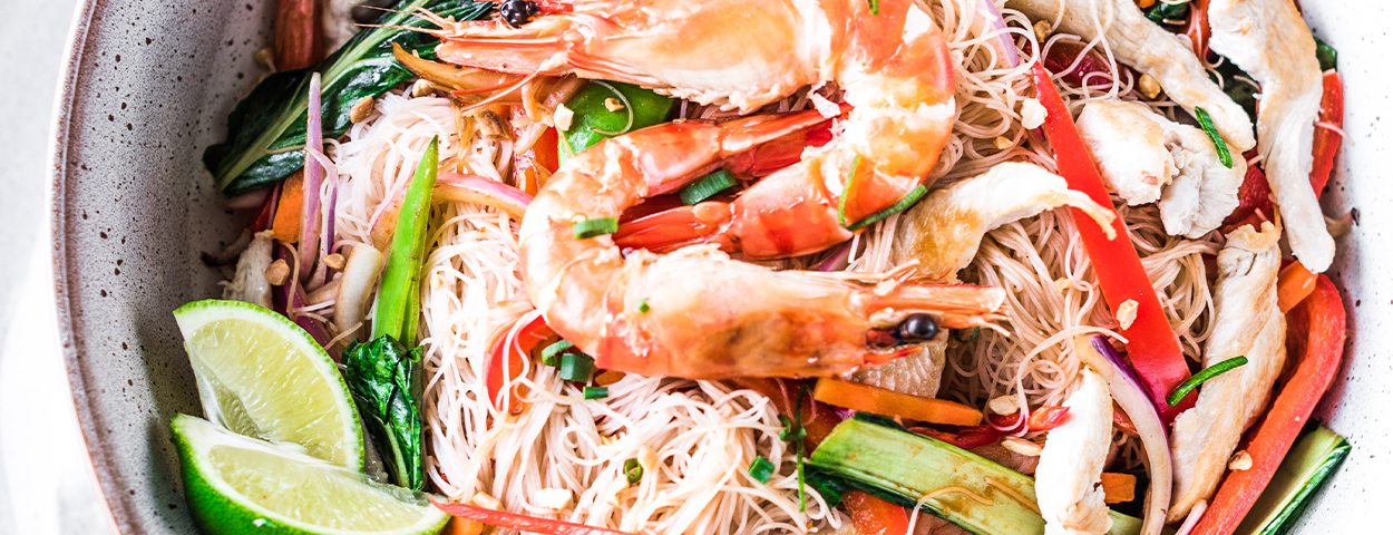 Singapore Vermicelli Noodle Stir Fry