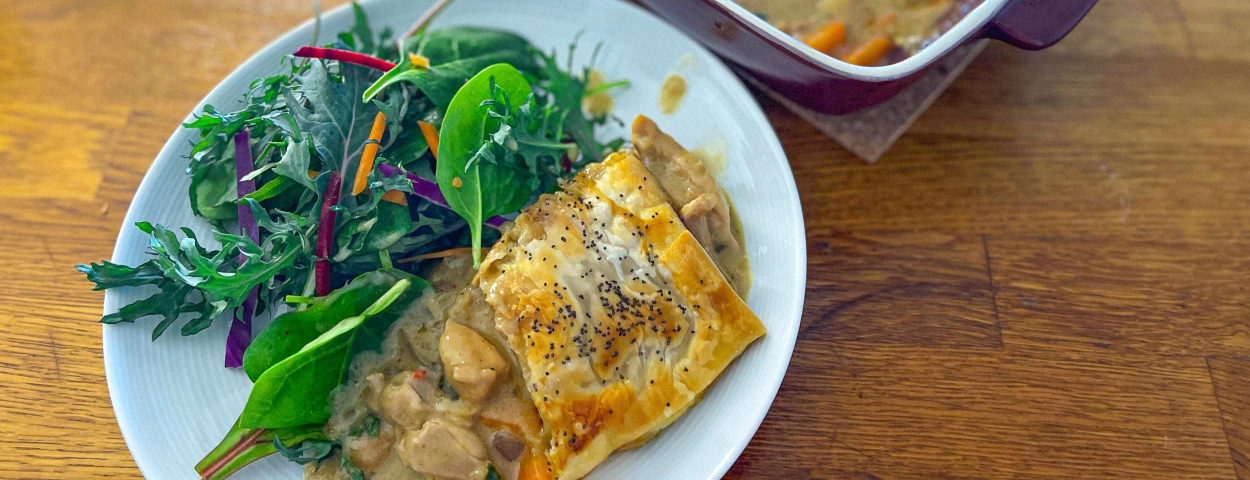 Thai Green Curry Chicken Pie