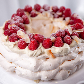 Coconut & Raspberry Pavlova