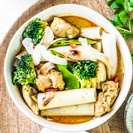 Thai Chicken Rice Flake Soup