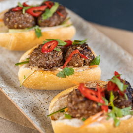 Vietnamese Meatball Banh Mi