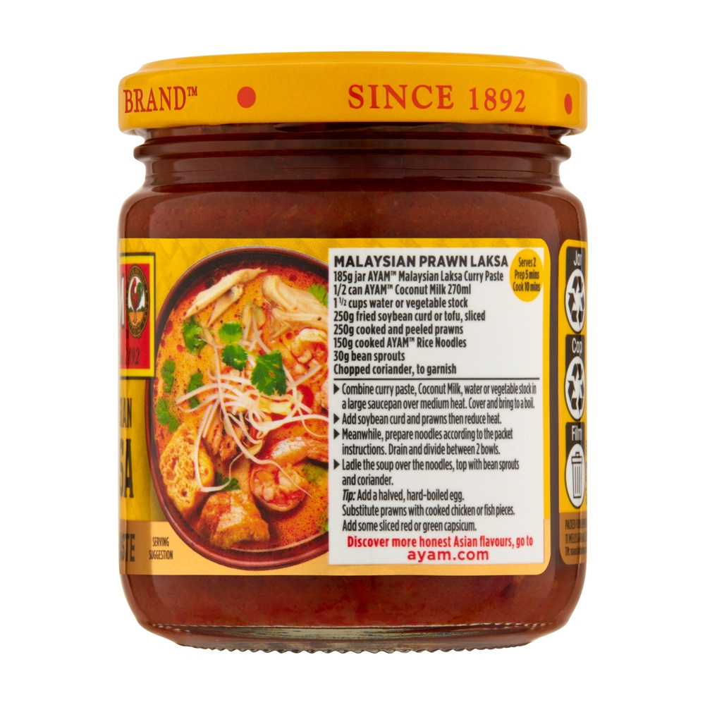 Malaysian Laksa Curry Paste 185g x 6