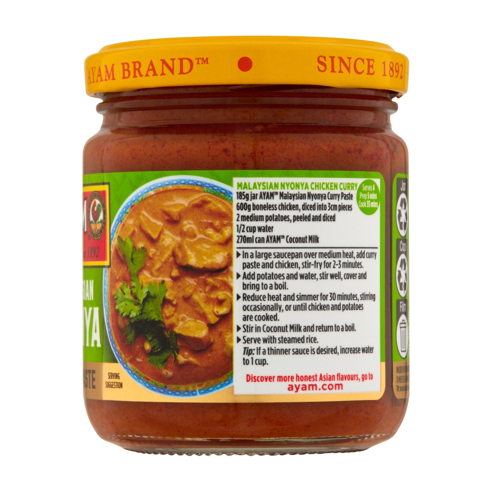 Malaysian Nyonya Curry Paste 185g x 6