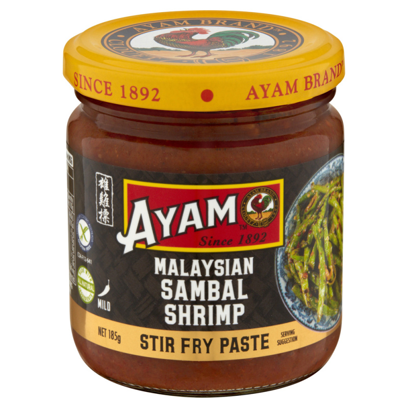 Malaysian Sambal Shrimp Paste 185g x 6